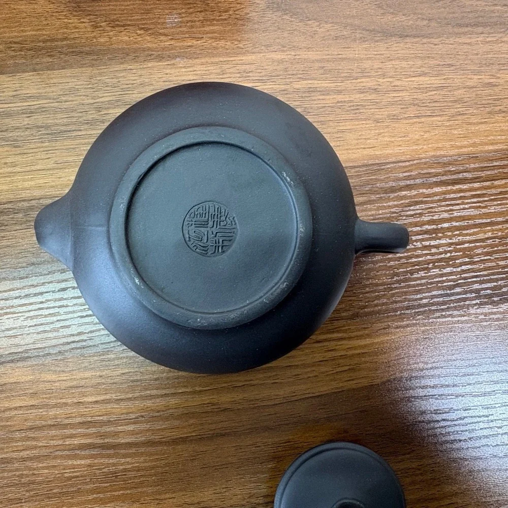 Vintage Chinese Yixing Zisha Teapot Reddish Brown Purple Clay Translation Marked